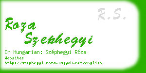 roza szephegyi business card