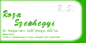 roza szephegyi business card